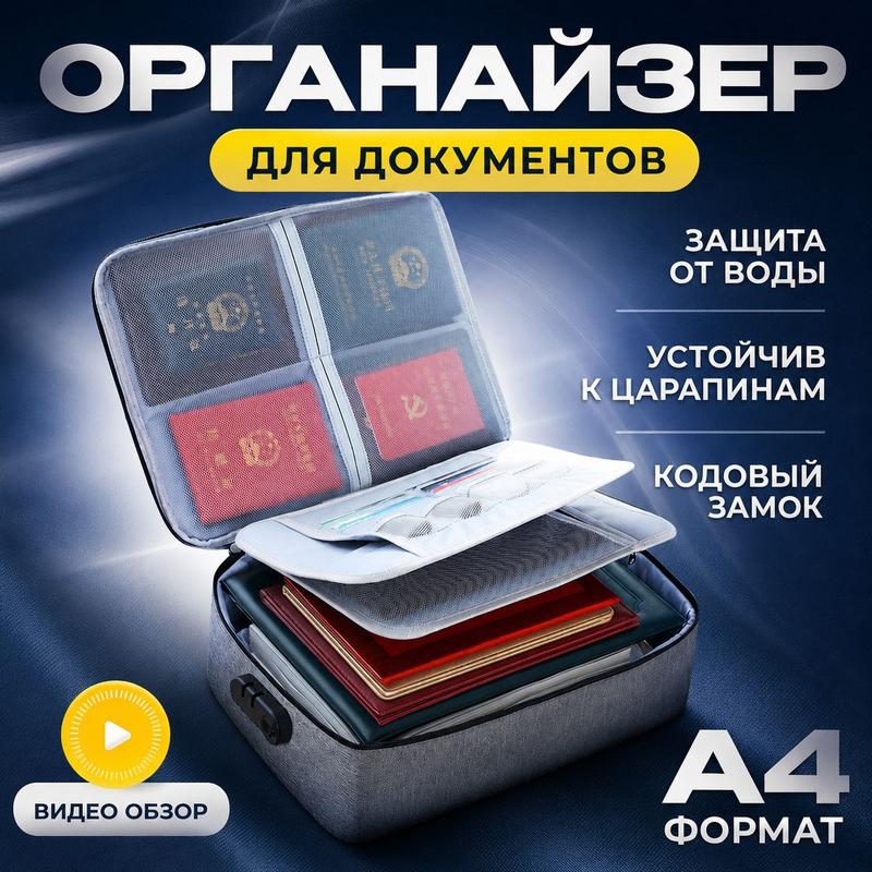 Αδιάβροχη Τσάντα Οργάνωσης Εγγράφων & Διαβατηρίων